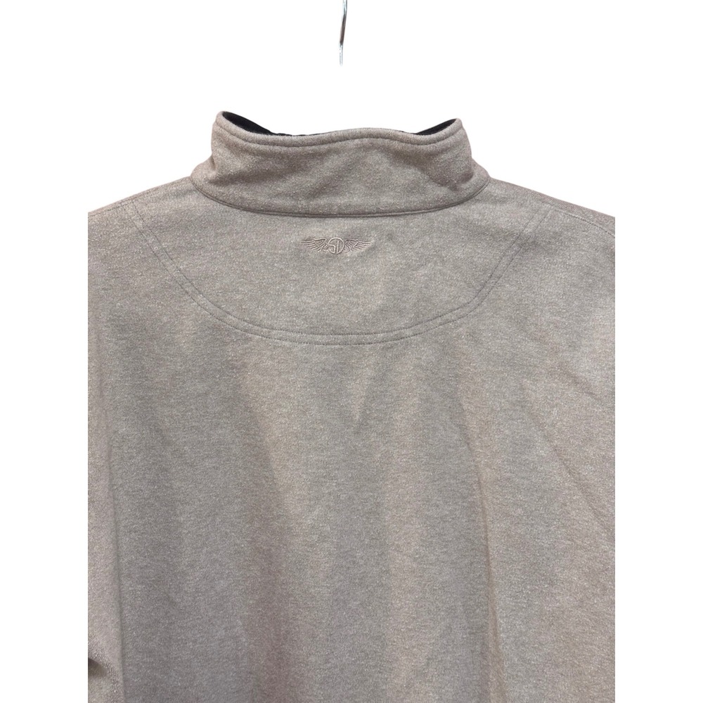 Straight Down Cal Poly Mustangs Quarter Zip Pullover Tan Cotton Mens Small - Picture 9 of 11